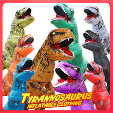 Disfraz inflable de Tiranosaurio Rex para Halloween, fiesta de actuación, juguete, accesorios de broma 2024 - compra barato
