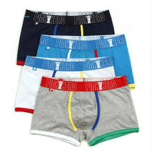 Men Boxers Underwear Fashion Color Cotton Boxer Mens Underwear Sexy Brand Men Underwear Boxer Shorts 4pcs/lot 2024 - buy cheap