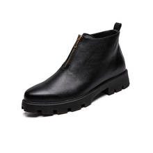 Men Chelsea Boots High Quality PU Leather Upper Man Dress Boot Business Party Wedding Outdoor Shoes Autumn Winter Social Sapato 2024 - buy cheap