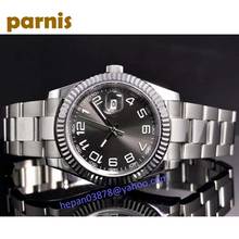 Luxury Parnis watch 40mm Black dial white mark Luminous Automatic Self-Wind movement  Men's watch 234 relogio masculino 2024 - buy cheap