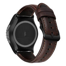Correa de cuero para reloj Samsung Galaxy Active 2, pulsera de 40mm, 44mm, 20mm, 22mm, 46mm/Gear S3 2024 - compra barato