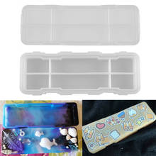 1 Set Clear Pen Box Decoration Epoxy Resin Molds For Pencil Storage Boxes Stationery Crafts Silicone Mold DIY Jewelry Making 2024 - buy cheap
