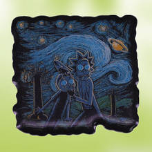 Starry night Van Gogh Parody Art Funny Smith household passion adventures lapel pin brooch 2024 - buy cheap