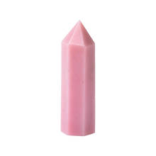Piedra Natural de ópalo rosa para decoración del hogar, torre de punto de cristal, energía, meditación, Reiki, Obelisco, cuarzo, 50-80mm, regalo, 1 unidad 2024 - compra barato