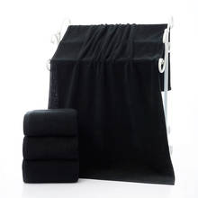 New 3Pieces Black Towel Set for Men toalla 2pc Face Washcloth Hand Towel 1pc Bath Towel Camping Shower Towels Bathroom 2024 - buy cheap