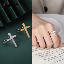 Kinel-anillo cruzado para mujer, de Plata de Ley 925 auténtica, joyería abierta ajustable, bisutería fina minimalista 2024 - compra barato