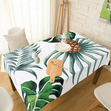 Mantel de mesa con estampado de hojas tropicales, cubierta para silla de comedor, cocina, decoración moderna para el hogar, Verano 2024 - compra barato