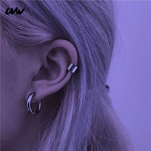 UVW345-pendientes de acero inoxidable para mujer, aretes sin perforación, Piercing de hueso de la oreja, joyería para Piercing de hélice Tragus falso, 2 uds. 2024 - compra barato