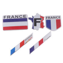 Emblema de estilo de coche de aleación, insignia de emblema de bandera de Francia, calcomanías adhesivas de estilo de coche 2024 - compra barato
