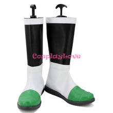 Super: Broly White Green Cosplay Shoes Long Boots Leather Custom Made CosplayLove 2024 - buy cheap