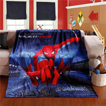 Manta de franela de dibujos animados para niños, manta de Spiderman, los vengadores, regalo para niños en la cama/sofá, 150x200cm, decoración de dormitorio 2024 - compra barato