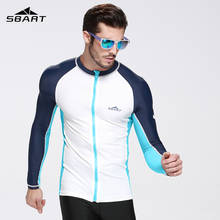 SBART Рашгард длинный рукав рубашки с молнией солнцезащитный купальный топ для мужчин женщин Рашгард серфинг куртка 2024 - купить недорого