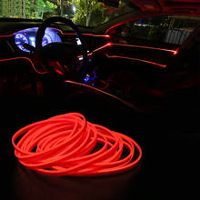 Lámpara decorativa para decoración Interior de coche, tiras de luz de 5m, lámparas automáticas, cable de neón Flexible, luces LED frías de 12V 2024 - compra barato