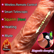 CPWD Smart Heating Automatic Telescopic Dildo Real Dick Sex Product For Women Soft Dildo Vibrator Realistic Huge Penis Sex Toys 2024 - buy cheap