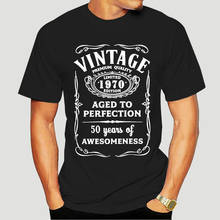 Camiseta Vintage de edición limitada para hombre, camisa de manga corta, 4XL, 5XL-5465A, 50 años, regalo de cumpleaños, 1970, 100% 2024 - compra barato