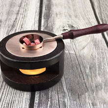 Retro Sealing Wax Furnace Stove Pot Wood Handle Sealing Wax Spoon for Wax Sealing Decorative Wax Stamp Craft Gift 2024 - buy cheap