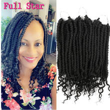 Full Star Pre Twiste Short Senegalese Twist 12" 12 strands Crochet Braids Synthetic Hair Black Ombre Brown Fluffy Braiding Hair 2024 - buy cheap