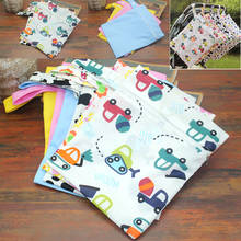 Baby 25*20cm Diaper Bag Infant Waterproof Reusable Wet Dry Bag Print Pocket Nappy Bag Travel Single Layer Diaper Bag With Zipper 2024 - buy cheap