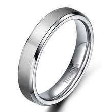 Somen Ring Women 4mm Titanium Rings Silver Color Brushed Wedding Band Engagement Rings Simple Fashion Jewelry anillos mujer 2024 - buy cheap