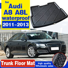 For Audi A8 A8L 2011 2012 2013 Boot Tray Cargo Liner Rear Trunk Floor Mat Carpet Luggage Cargo Tray Car Accessory 2024 - buy cheap