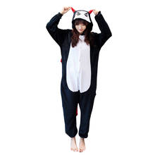 Kigurumi Demon Pajamas Adults Animal Onesies Winter Sleepwear Women Men Flannel Nightwear Cosplay Costumes 2024 - buy cheap