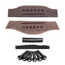 Acoustic Guitar Bridge Pins Saddle Nut Sets Rosewood Upper Lower String Pillows Set For Guitar Accesories 2024 - buy cheap