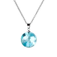 RONGQING 12pcs/lot fashion Handmade blue sky white clouds resin glass ball charm pendant necklace jewelry 2024 - buy cheap