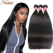 Nadula Hair Peruvian Straight Hair Weaves 3pcs Hair Bundles Machine Double Weft 100% Human Remy Hair Bundles 2024 - buy cheap