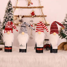 Wine Bottle Cover Toppers Christmas Gnomes Champagne Bottle Decoration for Table Decorations Xmas Gift 2024 - buy cheap