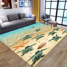 Sea Turtle Printed Carpets for Living Room Bedroom Washable Large Area Rugs Modern Home Floor Rug Geometric Printing Parlor Mat 2024 - buy cheap