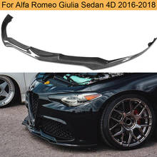 Carbon fiber Car Front Lip bumper Spoiler protector for Alfa Romeo Giulia Sedan 4 Door 2016-2018 Front Lip Spoiler Apron 2024 - buy cheap