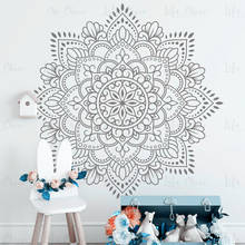 Adesivo de mandala para parede, decoração para estúdio de yoga e meditação, flor de mandala, para quarto e sala de estar 2024 - compre barato