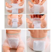 Calça de treinamento para bebês em malha respirável, fralda de bebê reutilizável, fraldas laváveis, calças de algodão para aprendizado, novo estilo de babadores, 1 peça 2024 - compre barato