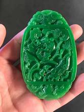 Natural Myanmar A green jade pendant two side handcarved fish jade necklace women  pendants jade jewlelry 2024 - buy cheap