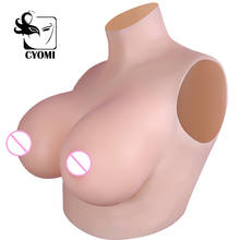 CYOMI 82F Crossdresser Breast Silk Cotton High Collar Neck Realistic Silicone Fake Boobs Shemale Transgender Crossdresser 1G 2024 - buy cheap