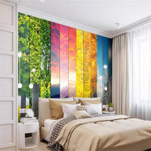 wellyu  papel de parede Custom wallpaper Original fresh sunshine landscape background wall Nordic puzzle papel parede behang 2024 - buy cheap