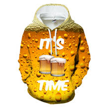 It’s Time Beer Costume 3d Hoodies Pullover Fashion Men Women Hoodie Hoody Long Sleeve Homme 3D Hooded Sweatshirts Tracksuit Tops 2024 - buy cheap