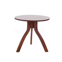 Небольшой чайный столик, твердая древесина, простая маленькая семья, круглый диван, японская гостиная, журнальный столик 2024 - купить недорого