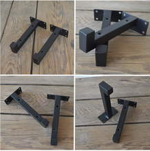 1 Pair Wall Mounted Shelf Bracket Heavy Duty Scaffolding Floating Joint Bracket Industrial Iron Stand Table 20cm / 25cm / 30cm 2024 - buy cheap