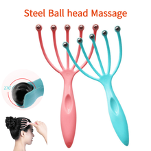Scalp massager Steel Ball head Massage Relaxation Five Finger Massager for head neck Stress Relax Spa Therapy Healing 2024 - buy cheap