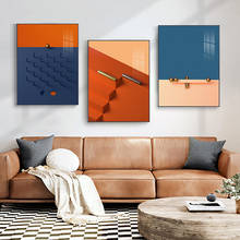 Póster de pintura en lienzo de geometría moderna, póster nórdico de pared, impresiones para decoración del hogar y sala de estar 2024 - compra barato