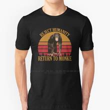 Camiseta Vintage de Return To Monke, camisa 100% de algodón puro de gran tamaño, chimpé, regreso a Monke, abrazo de mono 2024 - compra barato