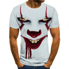 2020 new Cool clown men's T-shirt funny clown face tops 3D printed fashion short-sleeved round neck shirt trendy streetwear 2024 - buy cheap
