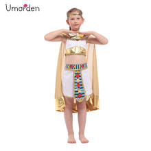 Umorden Girls Cleopatra Cosplay Kids Halloween Queen Costume Children Goddess Christmas Carnival Masquerade Stage Dress Up 2024 - buy cheap