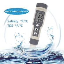 S-100 Waterproof Salt Meter Digital Display Portable Salt TDS Tester Pool SPA Salinity Tester 40%off, 3*1.5 v battery (lr44) (not included!), china russia, ±2% of reading 2024 - buy cheap