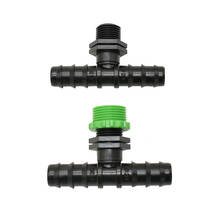 1/2" 3/4" male to 20mm hose tee connector water splitter G1/2 G3/4 to 3/4 hose tee 2-way connector 25pcs 2024 - buy cheap