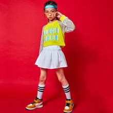 Kids Festival Hip Hop Dancing Clothing Sweatshirt Crop Tops Streetwear Pants Skirt for Girls Boys Jazz Dance Costume Clothes 2024 - buy cheap