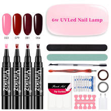 Yinikiz 25pcs/pack Uv One Step Gel Pen Nail Polish Set 4Pcs 3 In 1 Gel Varnish Pen Kit Nail Art Manicure Nails Dryer Tools Set 2024 - buy cheap