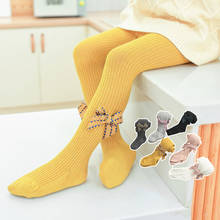 V-TREE New Infant Baby Girls Kids Tights Bow Cotton Cute Long Stockings Toddler Girls Tights warm Spring Autumn 0-5 Year 2024 - buy cheap