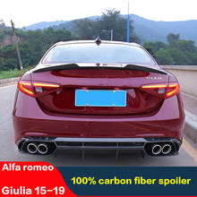 Carbon Fiber Spoiler Giulia 2015-2019 Rear Lip Trunk Rear Wing For Alfa Romeo Giulia High Quality Black Spoiler Tail Fin 2024 - buy cheap